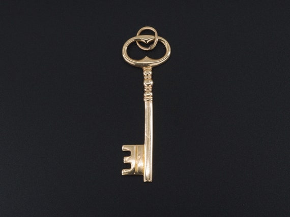 Key Charm | 14k Gold Key Charm | Gold Charm | Gold