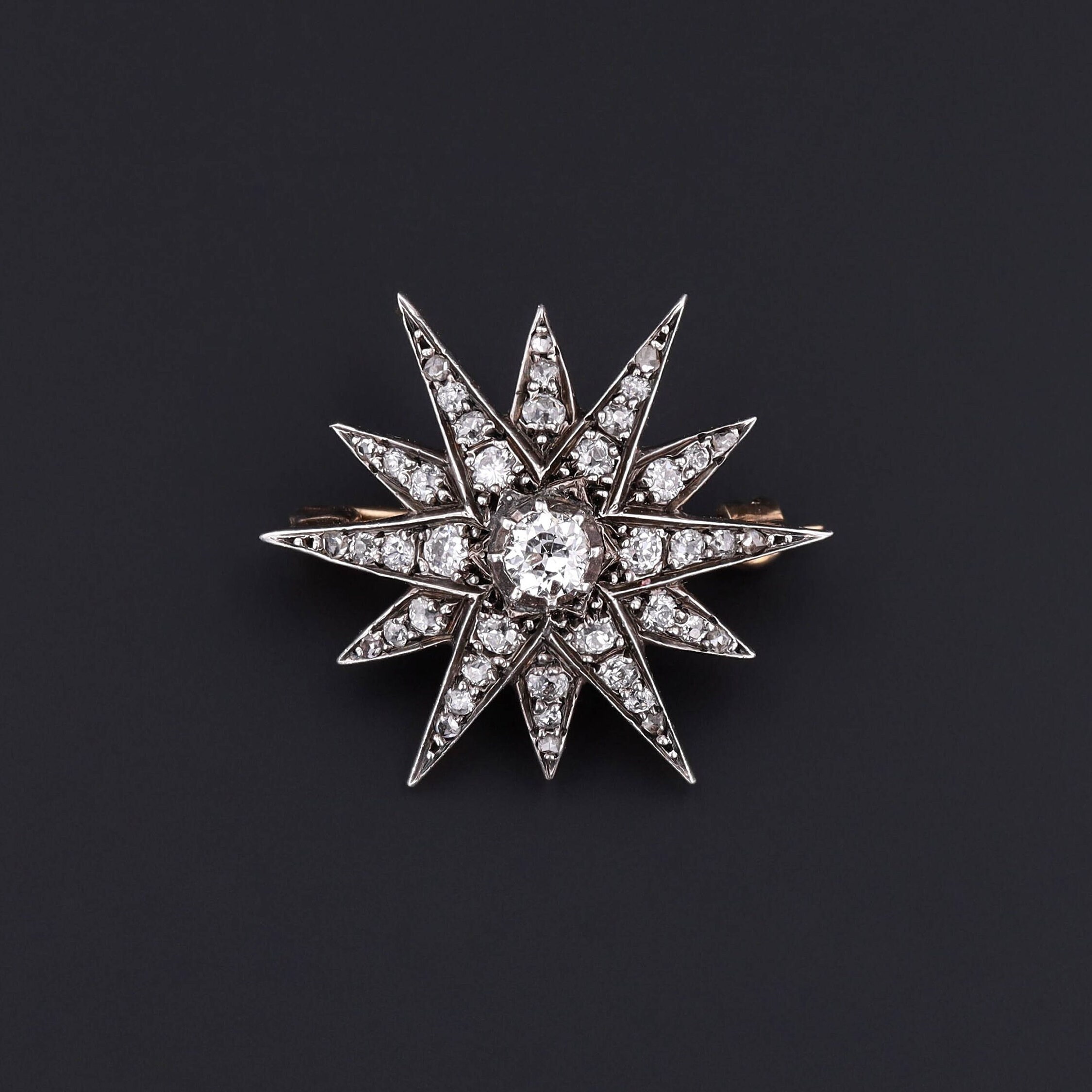 Diamond on sale star brooch