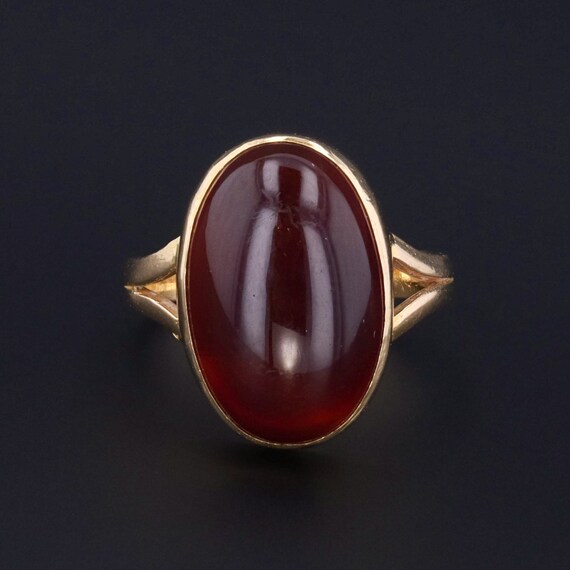 Carnelian Ring | 18k Gold Ring | Vintage Carnelian