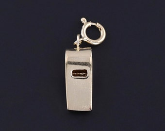 Vintage Whistle Charm of 14k Gold