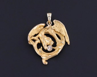 Antique Dragon Pendant of 18k Gold