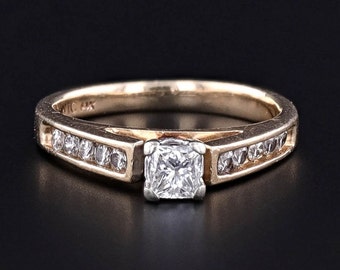 Vintage Diamond Engagement Ring of 14k Gold