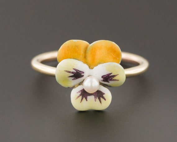 Pansy Ring | 14k Gold Ring | Conversion Ring | Yel