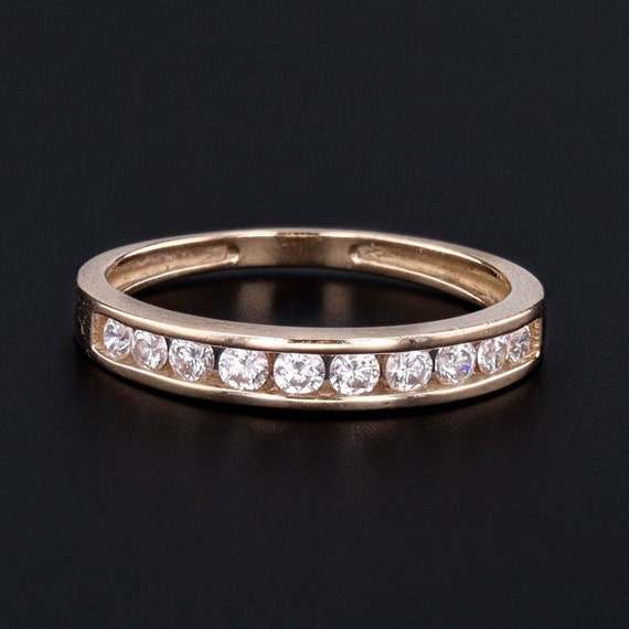 Vintage Channel Set Diamond Ring of 14k Gold