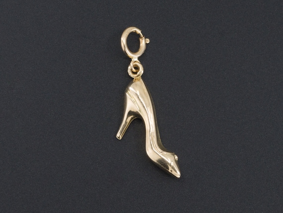 Vintage Shoe Charm | 14k Gold Shoe Charm | Shoe Lo