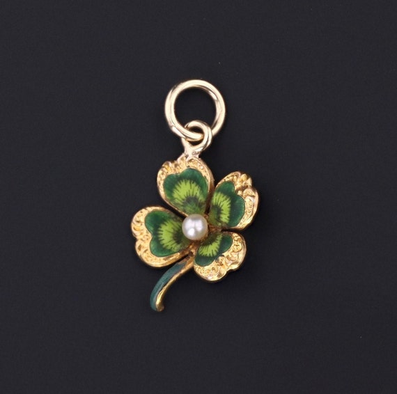 Clover Charm | Antique Clover Charm | 14k Gold Cha