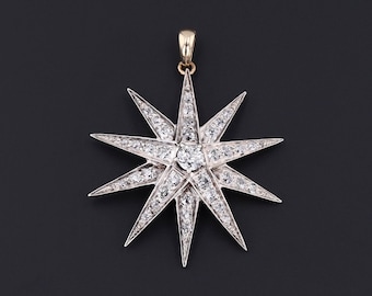 Antique Diamond Star Conversion Pendant