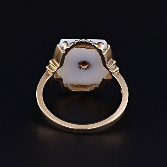 Vintage Amethyst and Agate Ring of 10k Gold - image 4