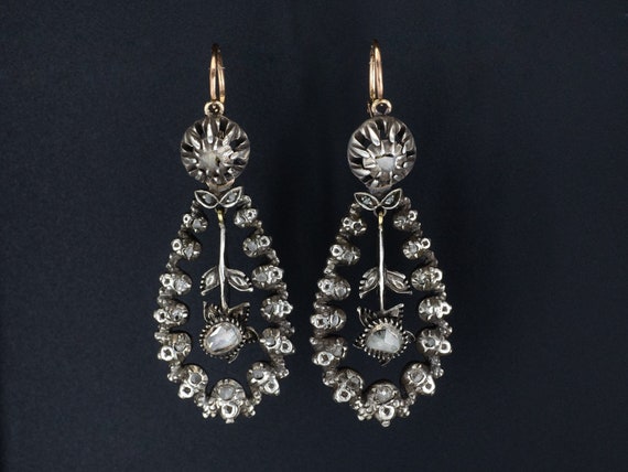 Antique Diamond Earrings | Victorian Earrings | Di