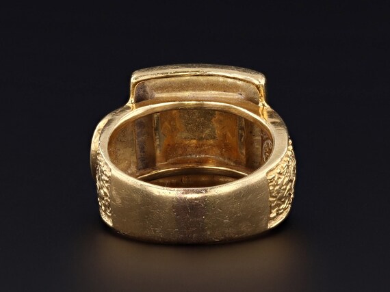 Vintage Buckle Ring of 18k Gold - image 4