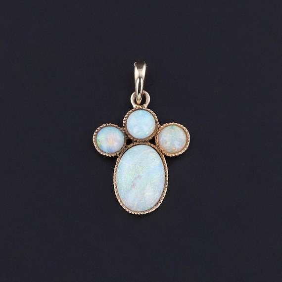 Antique Opal Charm of 10k Gold