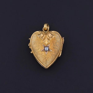 Antique Heart Locket of 14k Gold