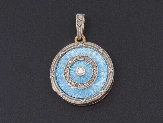 Antique Locket | 14k Gold Platinum & Diamond Locke