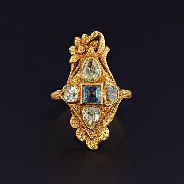 Natürlicher Alexandrit Ring aus 585er Gold - GIA Zertifiziert