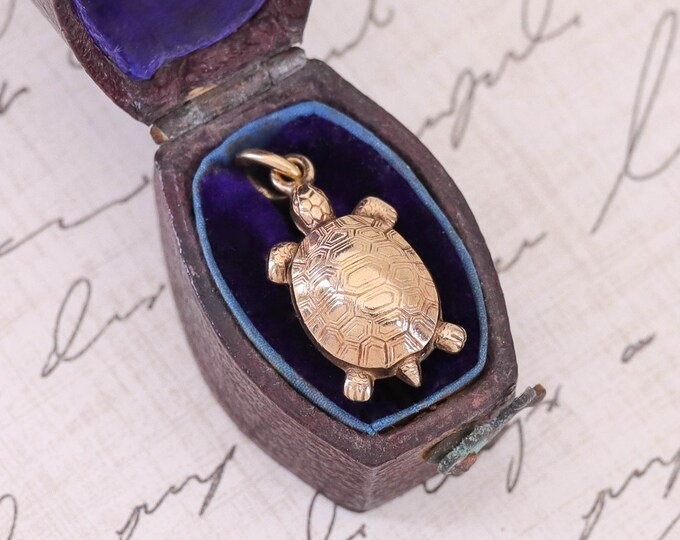 Vintage Turtle Charm of 12ct Gold Etsy