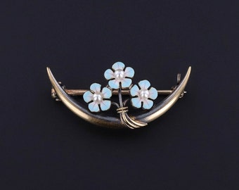 Antique Honeymoon Pin of 14k Gold