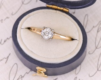 Vintage Jabel Diamond Engagement Ring of 14k Gold