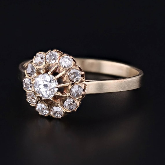 Antique Diamond Conversion Ring of 14k and 18k Go… - image 2