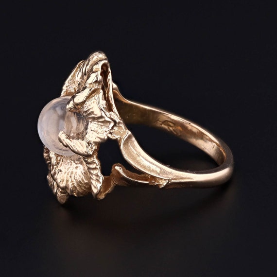 Vintage Moonstone Ring of 14k Gold - image 3