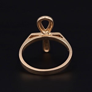 Vintage Ankh Egyptian Revival Ring of 14k Gold image 4