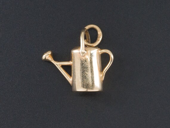 Gardner Charm | 14k Gold Watering Can Charm | 14k