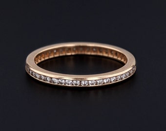 Vintage Diamond Eternity Band of 14k Gold