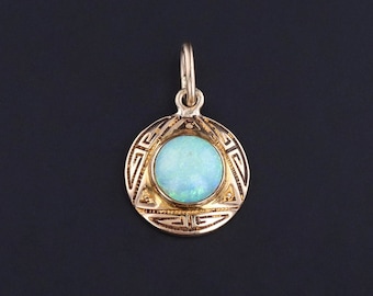 Antique Opal Conversion Charm of 14k Gold