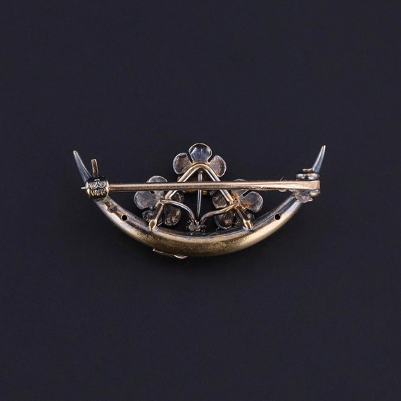 Antique Honeymoon Pin of 14k Gold - image 3