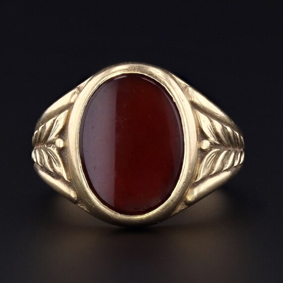 Carnelian Ring | Vintage Carnelian Ring | 14k Gold