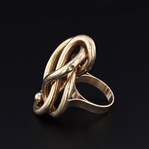 Antique Love Knot Conversion Statement Ring of 14k Gold image 4