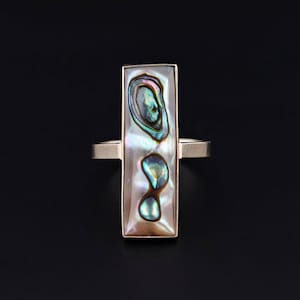 Mother of Pearl Ring of 14k Gold image 1