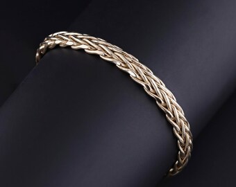 Vintage Woven Bracelet of 14k Gold