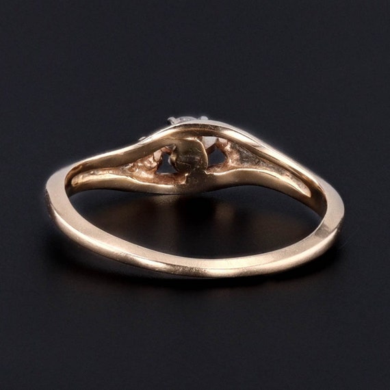 Vintage Diamond Ring of 14k Gold - image 4
