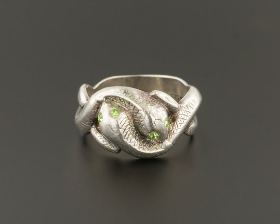 Sterling Silver Snake Ring | Double Snake Ring | U