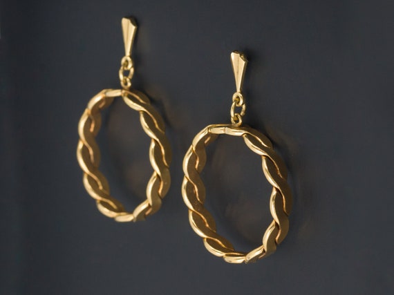 Vintage 14k Gold Earrings | Gold Hoop Earrings | V