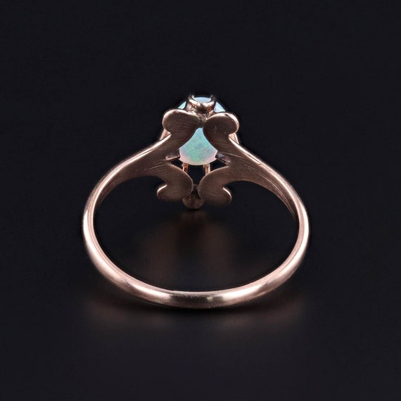 Antique Opal Ring of 10k Gold - image 4