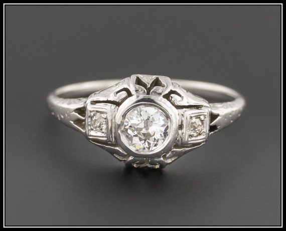 Art Deco Engagement Ring Vintage Engagement Ring Vintage | Etsy
