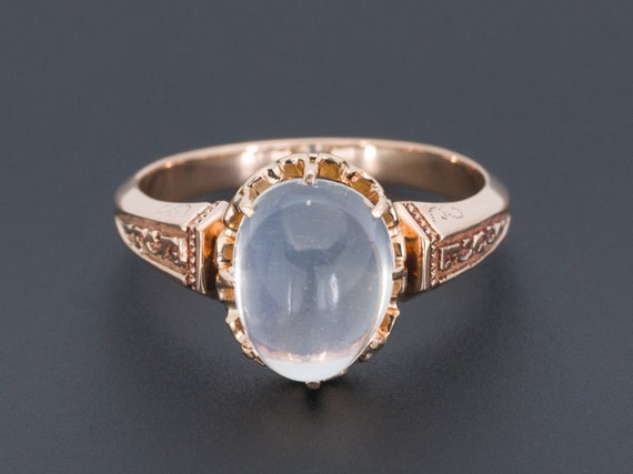 Moonstone Ring | Blue Moonstone Ring | Antique Moo