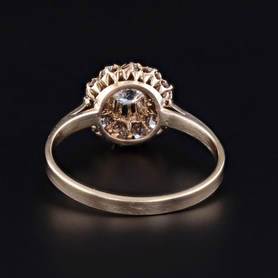 Antique Diamond Conversion Ring of 14k and 18k Go… - image 4