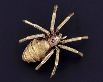 Antique Riker Brothers Spider Brooch