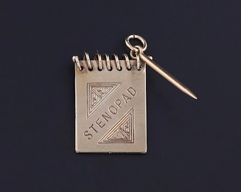 Vintage Stenopad Charm of 14k Gold