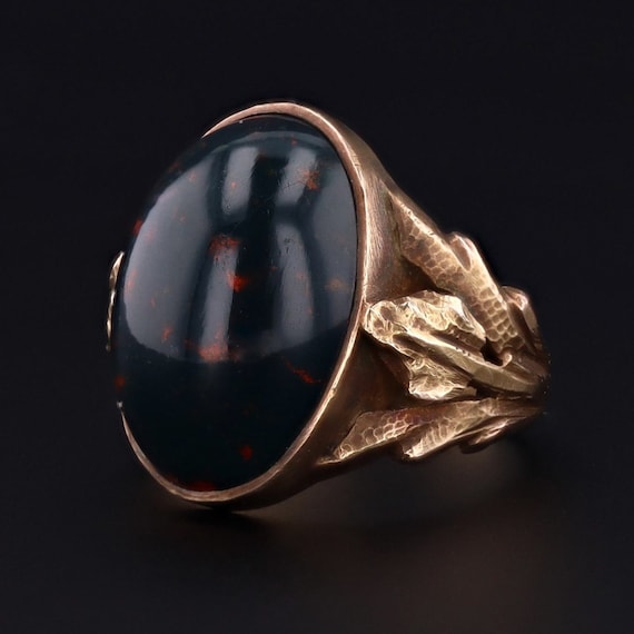 Bloodstone Ring | Antique Bloodstone Ring | 14k Go