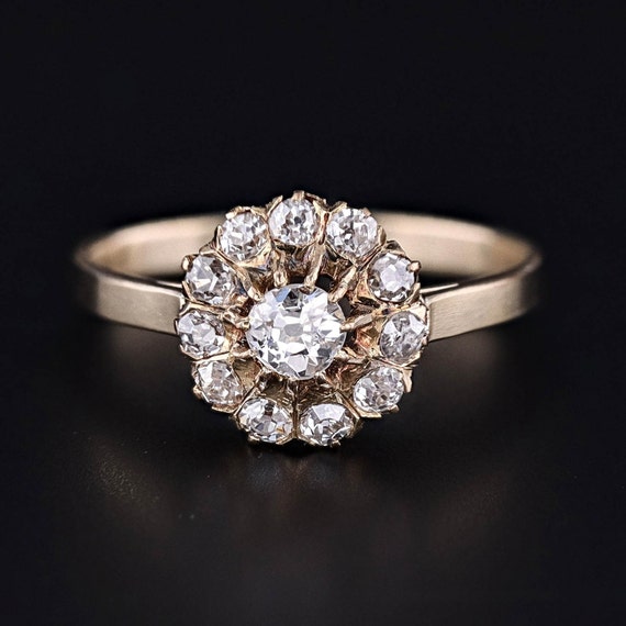 Antique Diamond Conversion Ring of 14k and 18k Go… - image 1