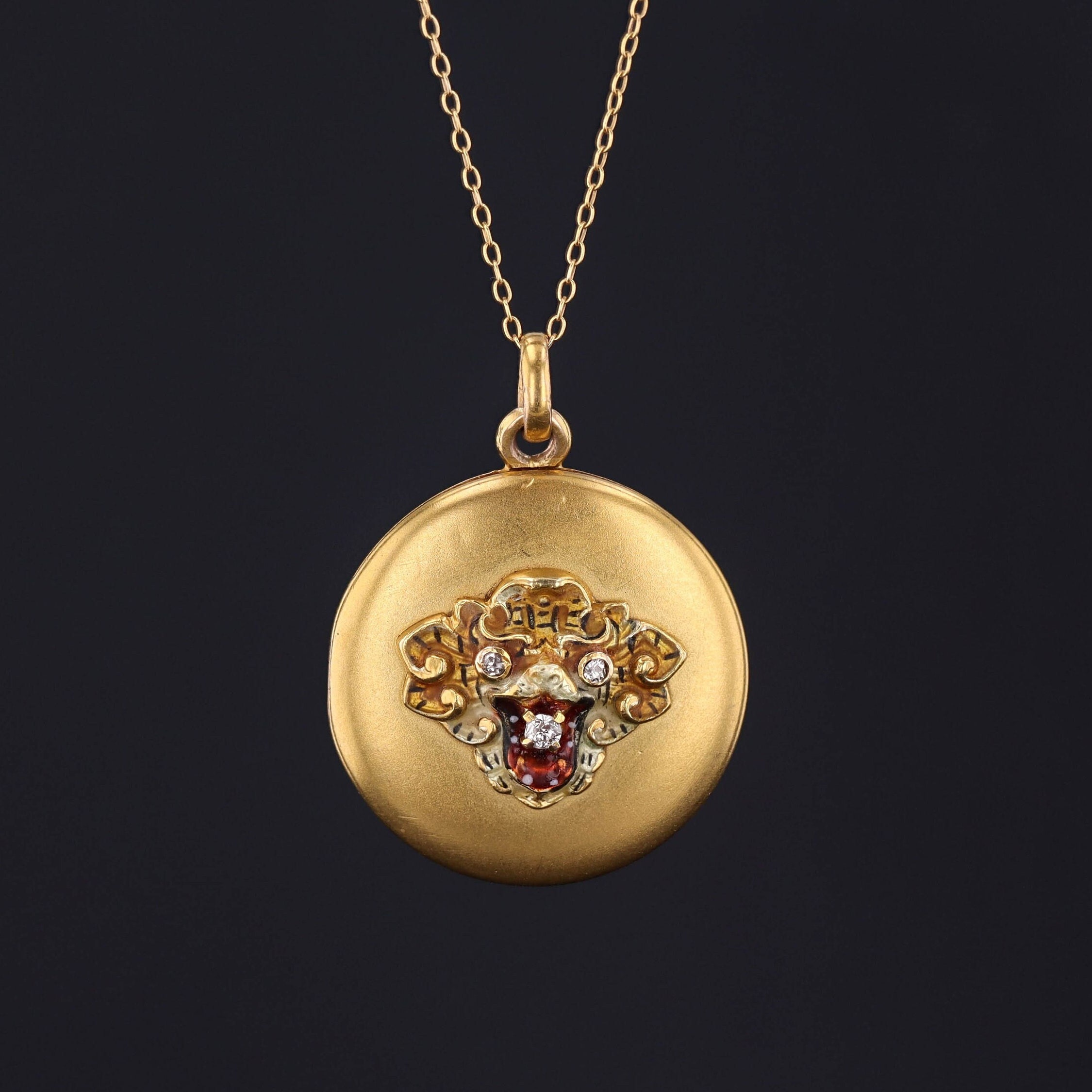 Tiger Necklace Tiger Pendant 14k Gold 