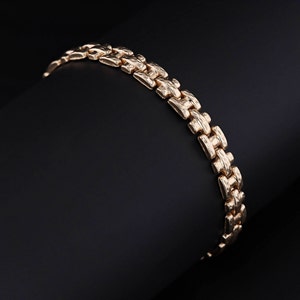 Vintage Link Bracelet of 10k Gold