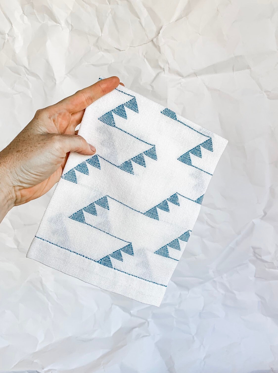 Ensemble de Trois Torchons en Coton avec Motif Géométrique Tissé