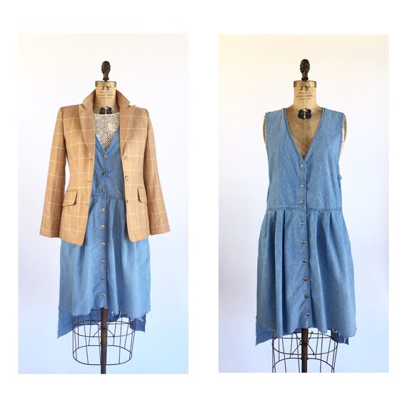 distressed denim jumper