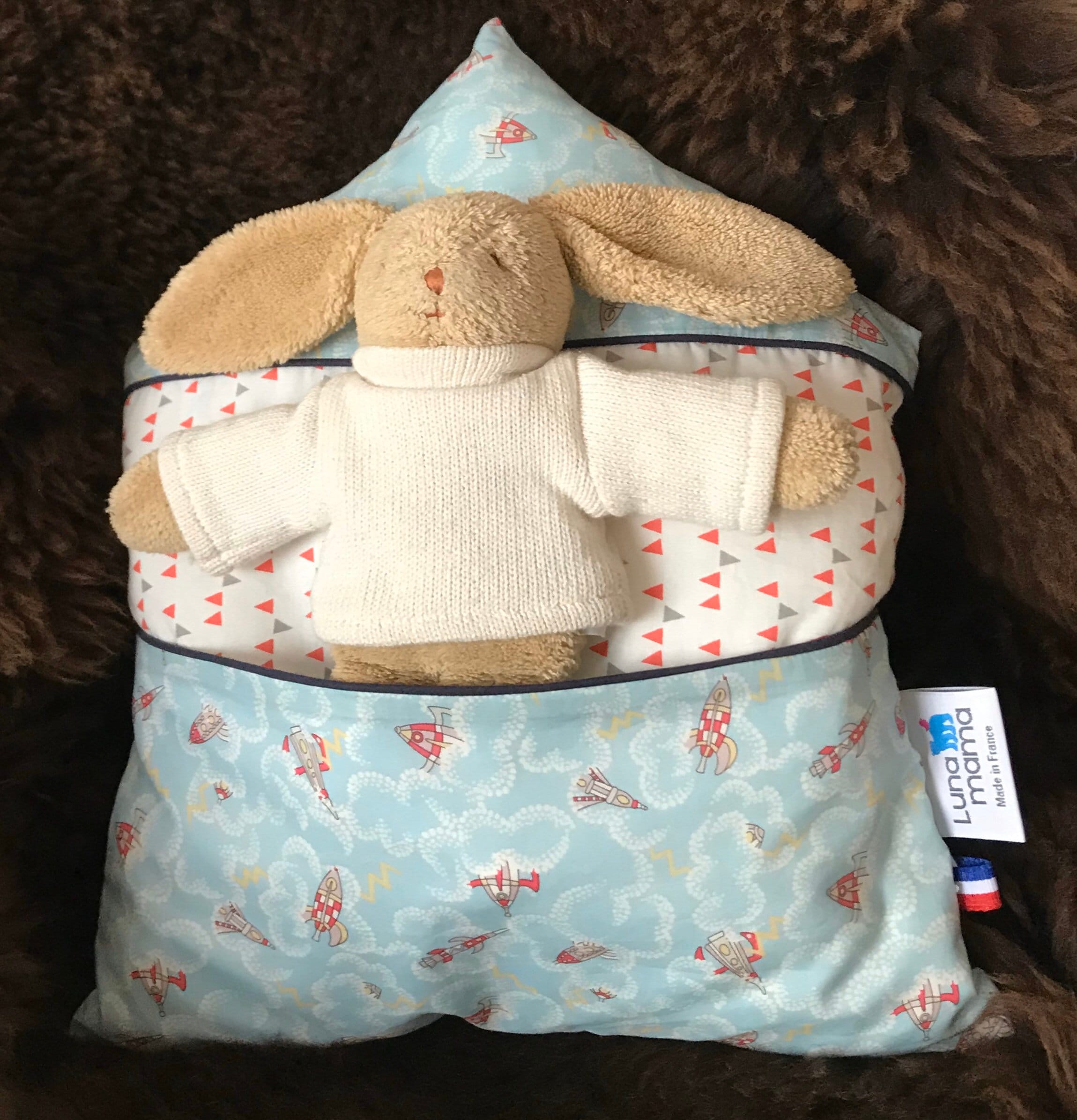 Coussin Maison Range-Doudou en Liberty