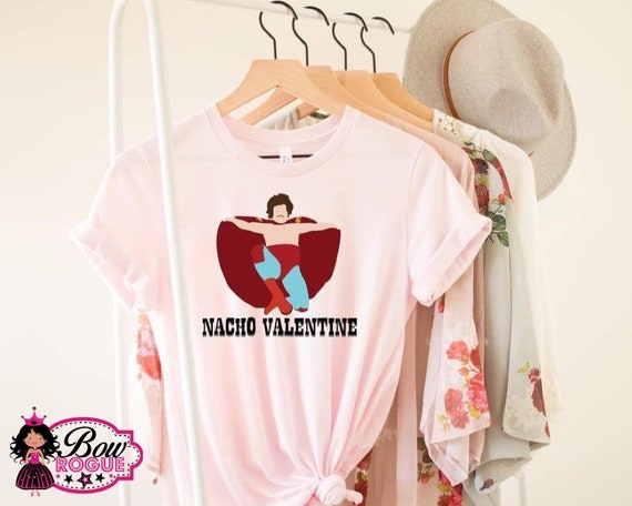 Valentines Day Nacho Love Heart Funny Pink Red Graphic Tee T-Shirt Valentines Day Nacho Love Heart Funny Pink Red Graphic Tee T-Shirt