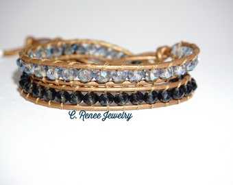 Handmade Beaded 2 Wrap Bracelet